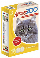 Доктор Zoo для кошек со вкусом сыра, 90 таблеток